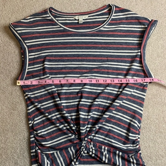 Lucky Brand Stripe Short Sleeve Tshirt Women Small - Picture 3 of 7